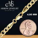 Load image into Gallery viewer, Solid 14K Yellow Gold Classic Figaro Link Chain Necklace - Custom Length
