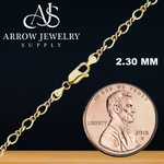 Load image into Gallery viewer, Solid 14K Yellow Gold Figure Eight Link Chain Necklace - Custom Length
