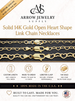 Load image into Gallery viewer, Solid 14K Yellow Gold Classic Heart Necklace Made in any Custom Length
