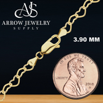 Load image into Gallery viewer, Solid 14K Yellow Gold Classic Heart Necklace Made in any Custom Length
