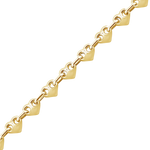 Load image into Gallery viewer, Solid 14K Yellow Gold Puffed Heart Link Chain Necklace Made in any Custom Length
