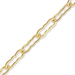 Load image into Gallery viewer, Solid 14K Yellow Gold Flat Crinkle Hairpin Like Chain Necklace - Custom Length
