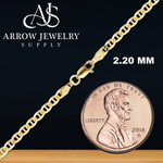 Load image into Gallery viewer, Solid 14K Yellow Gold Mariner Anchor Curb Link Chain Necklace - Custom Length
