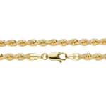 Load image into Gallery viewer, Solid 14K Yellow Gold Handmade Custom Length Lightweight Rope Chain Necklace
