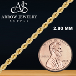 Load image into Gallery viewer, Solid 14K Yellow Gold Handmade Custom Length Lightweight Rope Chain Necklace
