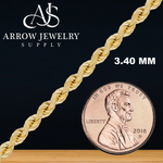 Load image into Gallery viewer, Solid 14K Yellow Gold Handmade Custom Length Lightweight Rope Chain Necklace
