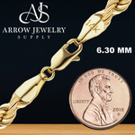 Load image into Gallery viewer, Solid 14K Yellow Gold Handmade Solid Rope Chain Necklace - Custom Length
