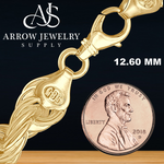 Load image into Gallery viewer, Solid 14K Yellow Gold Handmade Solid Rope Chain Necklace - Custom Length
