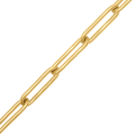 Load image into Gallery viewer, Solid 14K Yellow Gold Round Paperclip Cable Link Chain Custom Length Necklace
