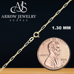 Load image into Gallery viewer, Solid 14K Yellow Gold Paperclip Cable Link Chain Necklace - Custom Length
