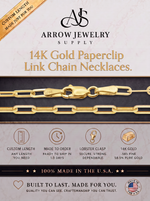 Load image into Gallery viewer, Solid 14K Yellow Gold Paperclip Cable Link Chain Necklace - Custom Length

