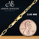 Load image into Gallery viewer, Solid 14K Yellow Gold Paperclip Cable Link Chain Necklace - Custom Length
