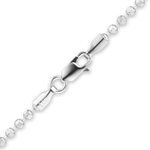 Load image into Gallery viewer, Solid 14K White Gold Diamond Cut Round Ball Bead Chain Necklace - Length
