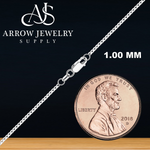 Load image into Gallery viewer, Solid 14K White Gold Venetian Box Chain Necklace Made in any Custom Length
