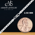 Load image into Gallery viewer, Solid 14K White Gold Venetian Box Chain Necklace Made in any Custom Length
