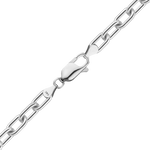 Load image into Gallery viewer, Solid 14K White Gold Elongated Cable Link Chain Necklace Custom Length
