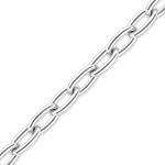 Load image into Gallery viewer, Solid 14K White Gold Elongated Cable Link Chain Necklace Custom Length
