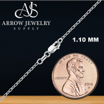 Load image into Gallery viewer, Solid 14K White Gold Elongated Cable Link Chain Necklace Custom Length
