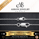 Load image into Gallery viewer, Solid 14K White Gold Elongated Cable Link Chain Necklace Custom Length
