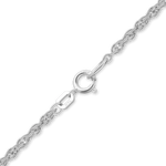 Load image into Gallery viewer, Solid 14K White Gold Classic Rope-Cable Pendant Chain Necklace - Custom Length
