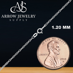Load image into Gallery viewer, Solid 14K White Gold Classic Rope-Cable Pendant Chain Necklace - Custom Length
