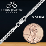 Load image into Gallery viewer, Solid 14K White Gold Heavy Round Cable Link Chain Necklace - Custom Length
