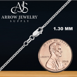 Load image into Gallery viewer, Solid 14K White Gold Heavy Round Cable Link Chain Necklace - Custom Length
