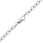 Load image into Gallery viewer, Solid 14K White Gold Light Round Cable Link Chain Necklace - Custom Length
