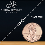 Load image into Gallery viewer, Solid 14K White Gold Light Round Cable Link Chain Necklace - Custom Length
