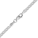 Load image into Gallery viewer, Solid 14K White Gold Curb Cuban Link Chain Necklace Made in any Custom Length

