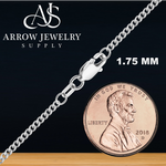 Load image into Gallery viewer, Solid 14K White Gold Curb Cuban Link Chain Necklace Made in any Custom Length
