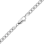 Load image into Gallery viewer, Solid 14K White Gold Medium Round Cable Link Chain Necklace - Custom Length
