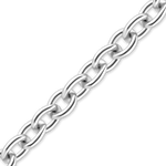 Load image into Gallery viewer, Solid 14K White Gold Medium Round Cable Link Chain Necklace - Custom Length
