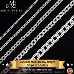 Load image into Gallery viewer, Solid 14K White Gold Medium Round Cable Link Chain Necklace - Custom Length

