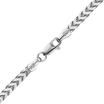 Load image into Gallery viewer, Solid 14K White Gold Franco Foxtail Chain Necklace Made in any Custom Length

