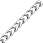 Load image into Gallery viewer, Solid 14K White Gold Franco Foxtail Chain Necklace Made in any Custom Length

