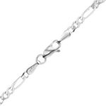 Load image into Gallery viewer, Solid 14K White Gold Classic Figaro Link Chain Necklace - Custom Length
