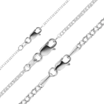 Load image into Gallery viewer, Solid 14K White Gold Round Rolo Link Chain Necklace Made in any Custom Length
