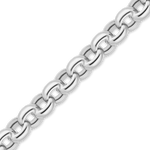 Load image into Gallery viewer, Solid 14K White Gold Round Rolo Link Chain Necklace Made in any Custom Length
