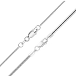Load image into Gallery viewer, Solid 14K White Gold Round Snake Chain Necklace Made in any Custom Length
