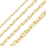 Load image into Gallery viewer, 14K Yellow Gold Anchor Mariner Cable Link Chain Bracelet Solid Gold Not Plated
