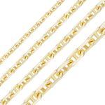 Load image into Gallery viewer, 14K Yellow Gold Anchor Mariner Cable Link Chain Bracelet Solid Gold Not Plated
