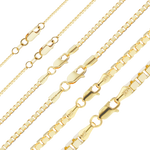 Load image into Gallery viewer, 14K Yellow Gold Venetian Box Chain Bracelet Solid Not Plated
