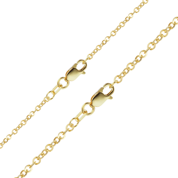 14K Yellow Gold Flat Twisted Cable Link Chain Bracelet Solid Gold Not Plated