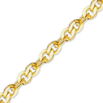 Load image into Gallery viewer, 14K Yellow Gold Flat Twisted Cable Link Chain Bracelet Solid Gold Not Plated
