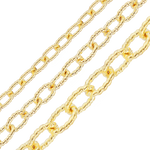 Load image into Gallery viewer, 14K Yellow Gold Textured Cable Link Chain Bracelet Solid Gold Not Plated
