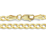 Load image into Gallery viewer, 14K Yellow Gold Light Curb Cuban Link Chain Bracelet Solid Gold Not Plated
