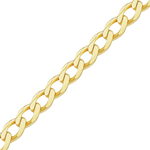 Load image into Gallery viewer, 14K Yellow Gold Light Curb Cuban Link Chain Bracelet Solid Gold Not Plated
