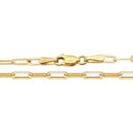 Load image into Gallery viewer, 14K Yellow Gold Paperclip Cable Link Chain Bracelet Solid Gold
