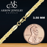 Load image into Gallery viewer, 14K Yellow Gold Wheat Bracelet Solid Gold Spiga Link Not Plated
